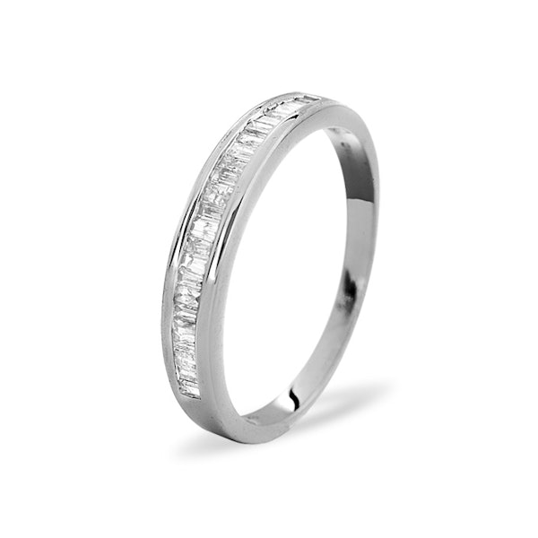 Grace Half Eternity Ring 0.33CT Diamond 9K White Gold SIZE P - Image 1