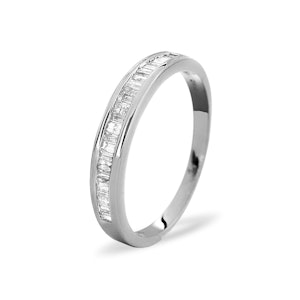 Grace Half Eternity Ring 0.33CT Diamond 9K White Gold SIZE P