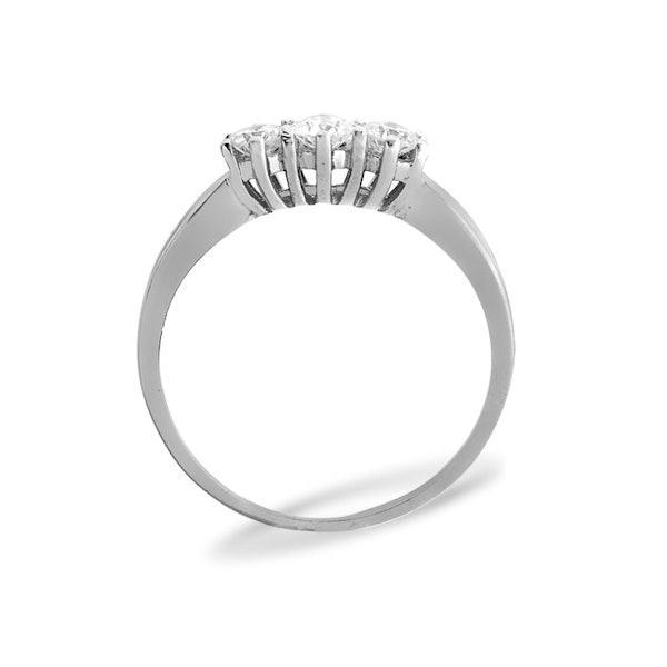 Trilogy Ring 0.50CT Diamond 9K White Gold - Image 3