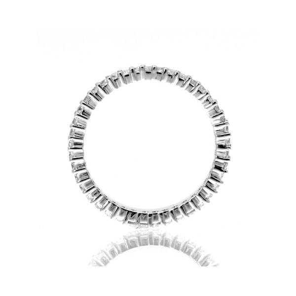 Emily High Set 18K White Gold Diamond Wedding Ring 1.20CT G/VS - Image 2