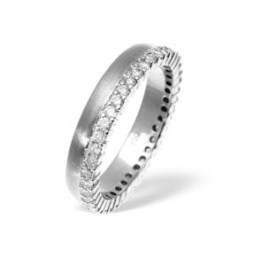 Mens 1.2ct H/Si Diamond 18K White Gold Dress Ring