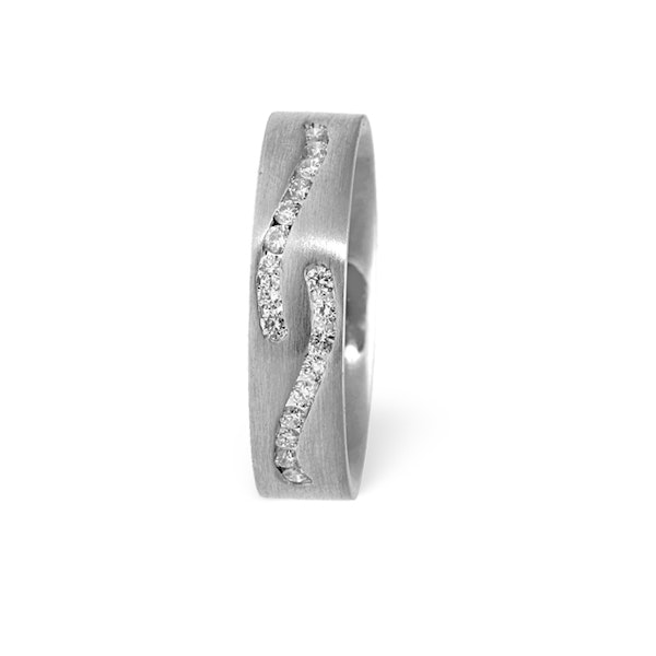 LADIES 18K WHITE GOLD DIAMOND WEDDING RING 0.30CT G/VS - Image 3