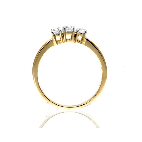 Ellie 18K Gold 3 Stone Lab Diamond Ring 0.50CT F/VS - Image 2