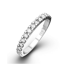 15 Stone Chloe 18K White Gold Lab Diamond Eternity Ring 1.00ct H/Si
