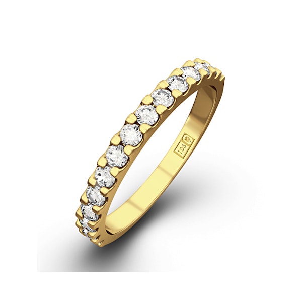 15 Stone Chloe 18K Gold Diamond Eternity Ring 0.50ct H/Si - Image 1