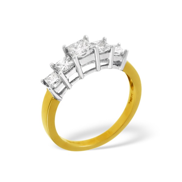 Lucy 18K Gold 5 Stone Princess Diamond Eternity Ring 0.50CT H/SI - Image 3