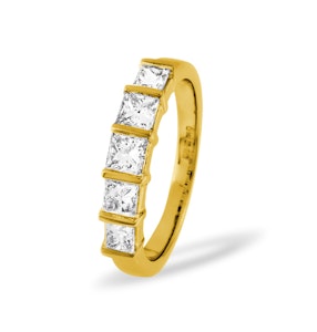 Lauren 18K Gold 5 Stone Diamond Eternity Ring 1.00CT H/SI