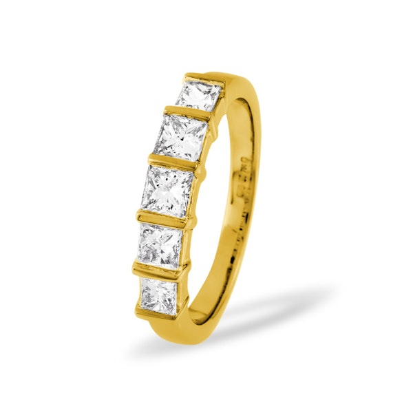 Lauren 18K Gold 5 Stone Diamond Eternity Ring 1.00CT H/SI - Image 1