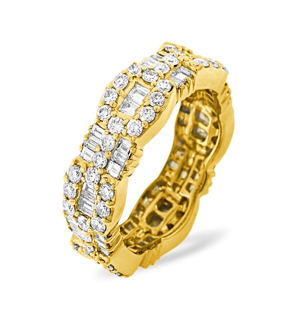 Eternity Ring Amelia 18K Gold Diamond 2.55ct H/Si - image 1