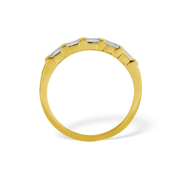EMERALD CUT 18K Gold Diamond ETERNITY RING 0.50CT G/VS - Image 3