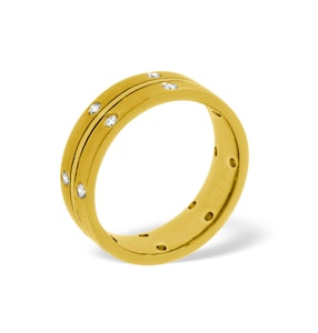 Lucy 18K Gold Diamond Wedding Ring 0.21CT G/VS