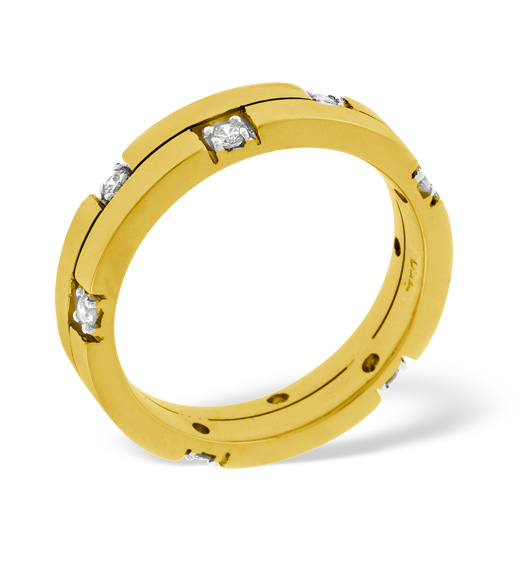 Mens 0.22ct G/Vs Diamond 18K Gold Dress Ring