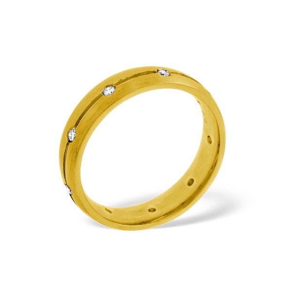 Mens 0.14ct H/Si Diamond 18K Gold Dress Ring - Image 1