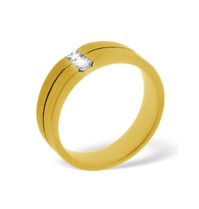 Mens 0.16ct G/Vs Diamond 18K Gold Dress Ring