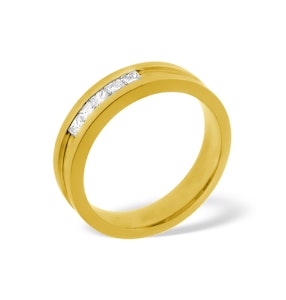LADIES 18K GOLD DIAMOND WEDDING RING 0.22CT H/SI