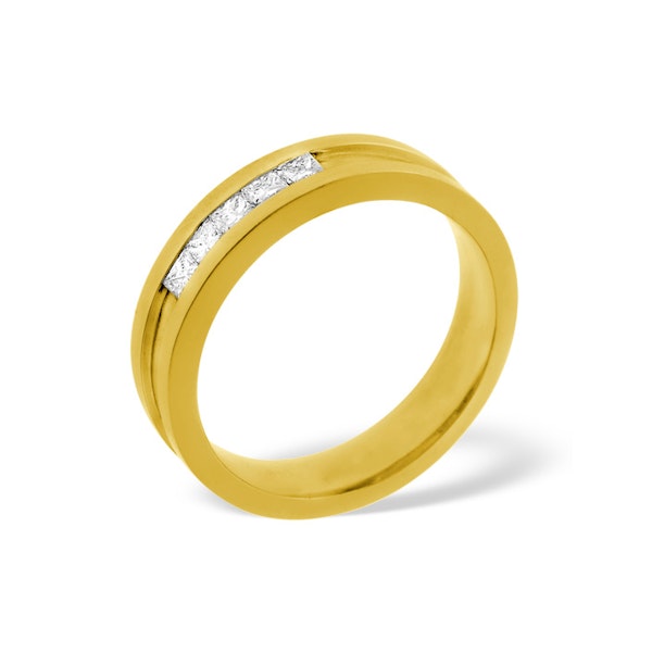 LADIES 18K GOLD DIAMOND WEDDING RING 0.22CT H/SI - Image 1