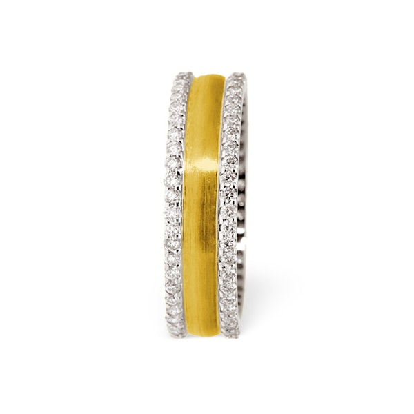 Mens 0.7ct H/Si Diamond 18K Gold Dress Ring - Image 1