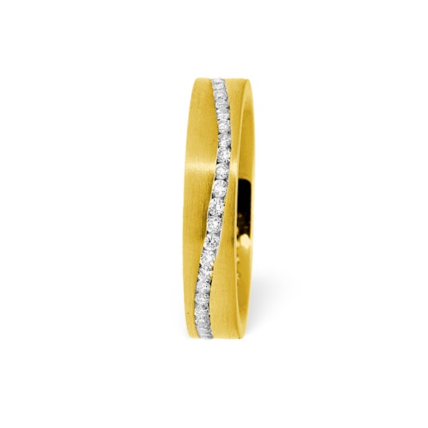 Lucy Swirl 18K Gold Diamond Wedding Ring 0.55CT H/SI - Image 1