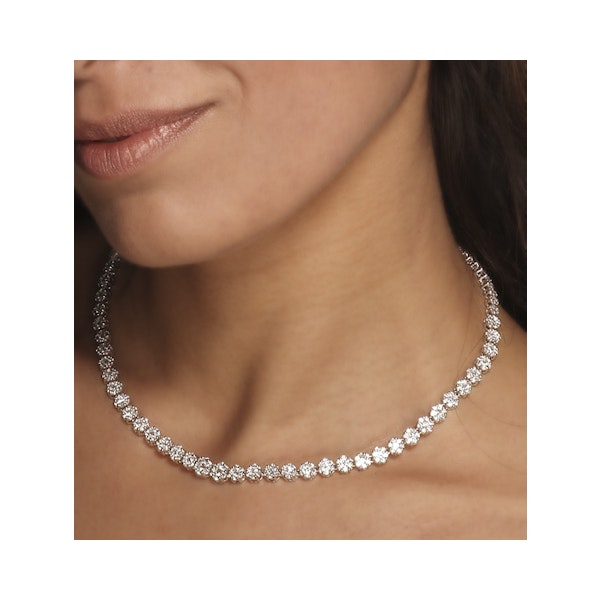 18KW Diamond Cluster Necklace 10.00ct H/Si - Image 2