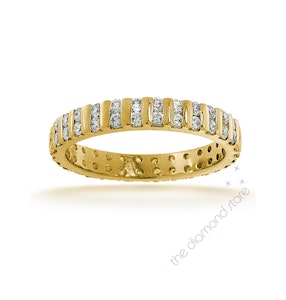 Mens 1ct H/Si Diamond 18K Gold Full Band Ring Item