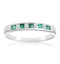 Emerald 0.15ct And Diamond 9K White Gold Ring - image 2