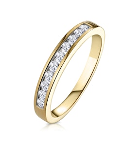 Rae Half Eternity Ring 0.33CT Diamond 9K Yellow Gold SIZE F
