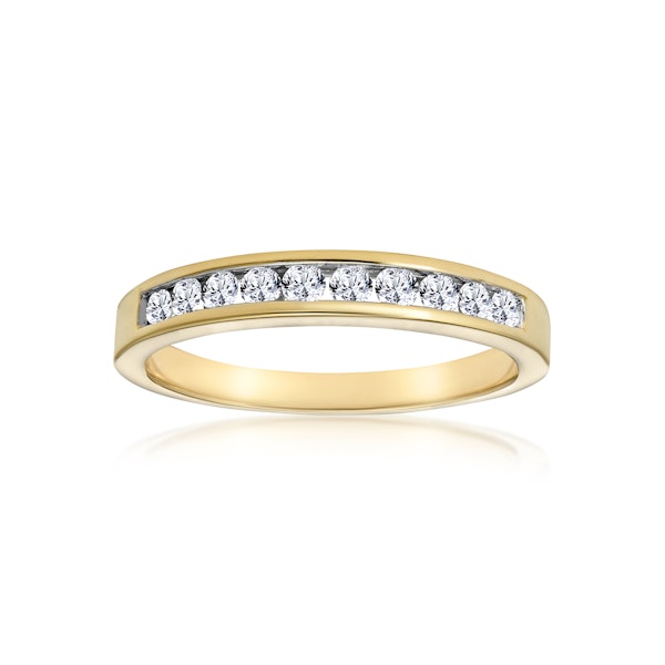 Rae Half Eternity Ring 0.33CT Diamond 9K Yellow Gold SIZE F - Image 2