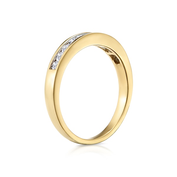 Rae Half Eternity Ring 0.33CT Diamond 9K Yellow Gold SIZE F - Image 3