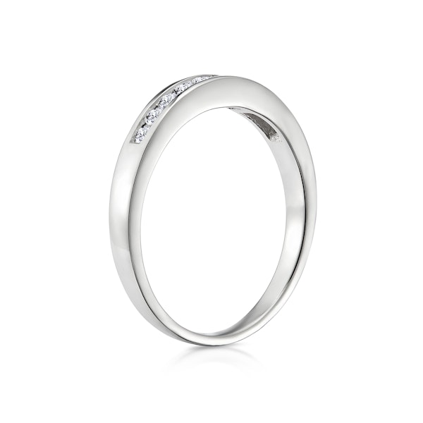 Rae Half Eternity Ring 0.33CT Diamond 9K White Gold SIZE T - Image 3