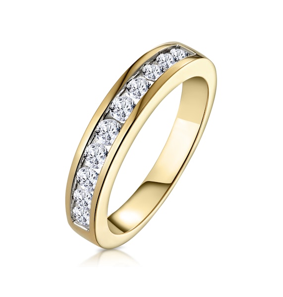 Rae 18K Gold 0.50CT G/VS Diamond Half Band Eternity Ring  - Size H.5 - Image 1