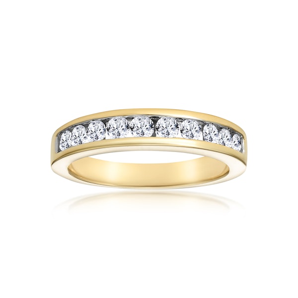 Rae 18K Gold Lab Diamond Half Band Eternity Ring 0.50CT H/SI - Image 2