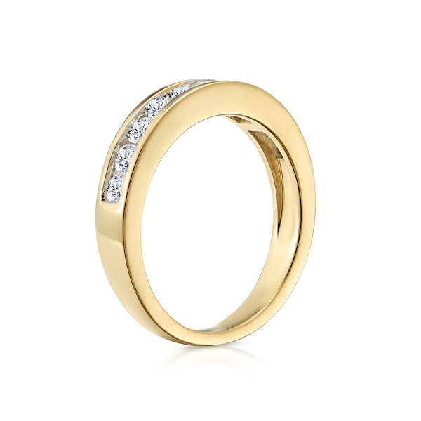 Rae Half Eternity Ring 0.50CT Diamond 9K Yellow Gold SIZE J - Image 3