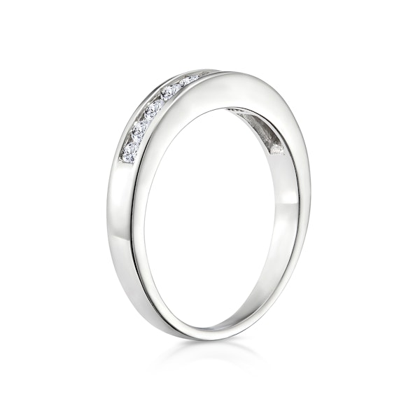 Rae 0.50CT Lab Diamond Half Eternity Ring 9K White Gold - Image 3