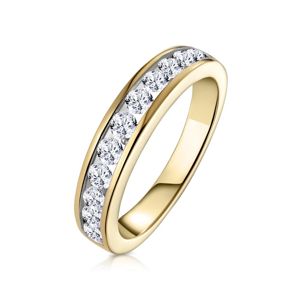 Rae Half Eternity Ring Lab Diamond 0.75CT in 9K Yellow Gold - Image 1