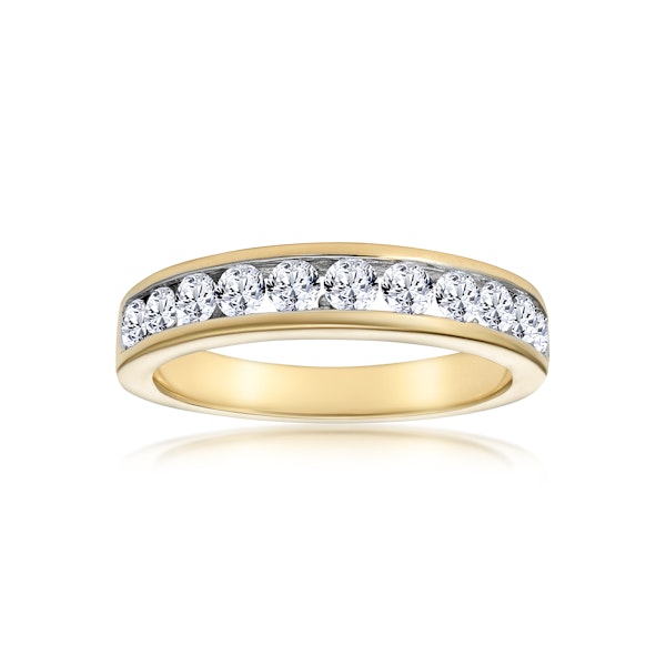 Rae Half Eternity Ring Lab Diamond 0.75CT in 9K Yellow Gold - Image 2