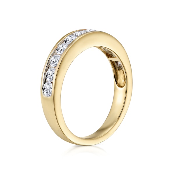 Rae Half Eternity Ring Lab Diamond 0.75CT in 9K Yellow Gold - Image 3