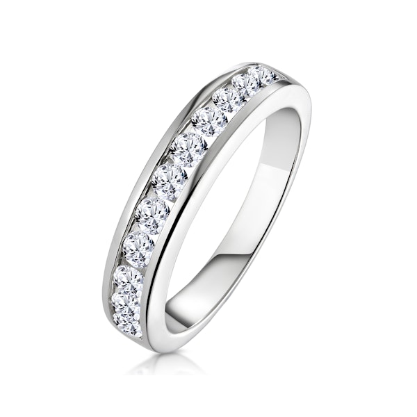 Rae Half Eternity Ring 0.75CT Lab Diamond 9K White Gold - Image 1