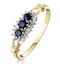 Sapphire 0.34ct And Diamond 9K Gold Ring - image 1