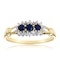 Sapphire 0.34ct And Diamond 9K Gold Ring - image 2