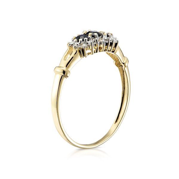 Sapphire 0.34ct And Diamond 9K Gold Ring - Image 3