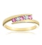 0.21ct Pink Sapphire and Diamond Ring 9K Yellow Gold - image 2