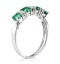 Emerald 0.49ct And Diamond 9K White Gold Ring - image 3