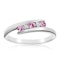 9K White Gold Diamond and Pink Sapphire Ring - image 2