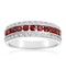 Ruby 0.74ct and Diamond 9K White Gold Ring - image 2