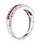 Ruby 0.74ct and Diamond 9K White Gold Ring - image 3