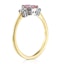 9K Gold Diamond Pink Sapphire Ring 0.06ct - image 3