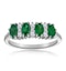 Emerald 0.94ct And Diamond 18K White Gold Ring - image 2