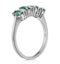 Emerald 0.94ct And Diamond 9K White Gold Ring - image 4
