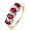 Ruby 1.12ct And Diamond 18K Gold Ring - image 1