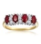 Ruby 1.12ct And Diamond 9K Gold Ring - image 2
